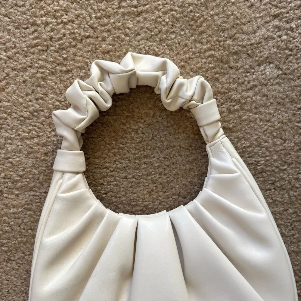 JW. PEI Gabbi Ruched Hobo Handbag Ivory